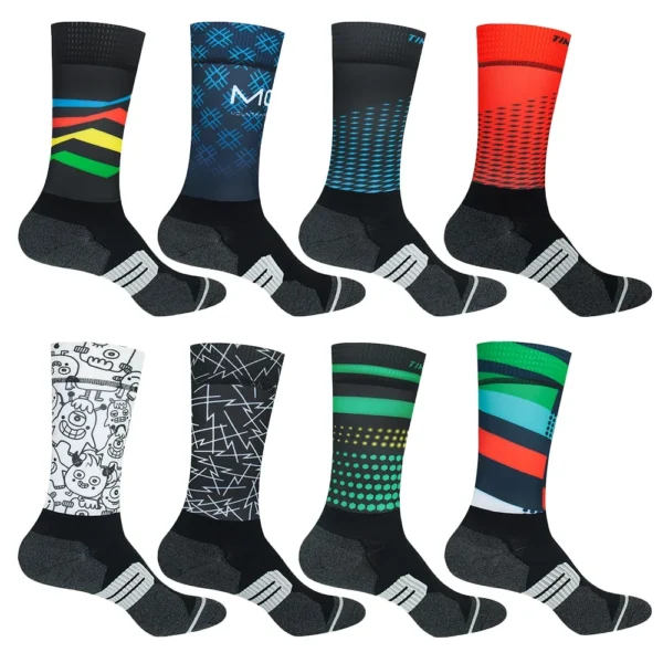 Men’s Colorful Bicycle Compression Socks - Image 4