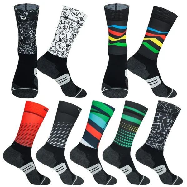 Men’s Colorful Bicycle Compression Socks - Image 6