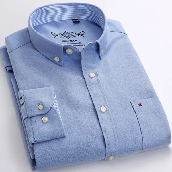 Men’s Long Sleeve Oxford Shirt - Image 5